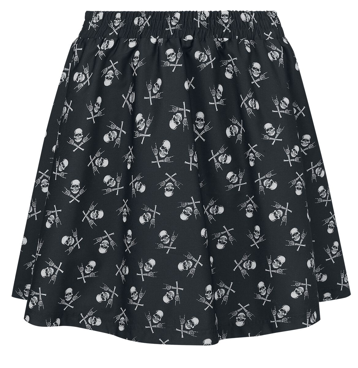 4068143085373 - Skull Skirt Kurzer Rock schwarz in S