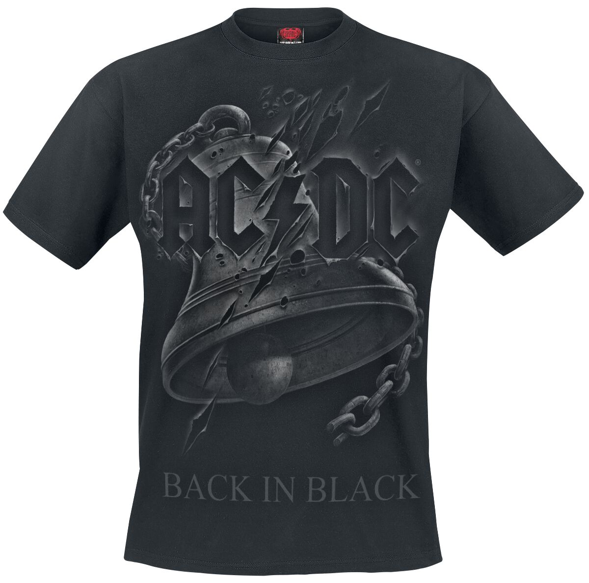 4068143087490 - AC DC Back In Black Torn T-Shirt schwarz in M