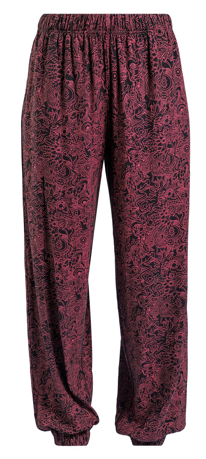 4068143089876 - Pants With Alloverprint Stoffhose schwarz in S