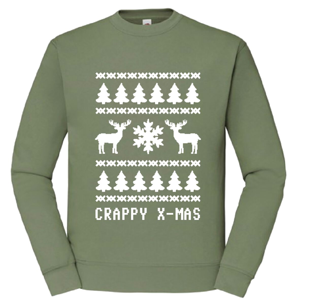 4068143092647 - Crappy X-Mas Sweatshirt oliv in XL