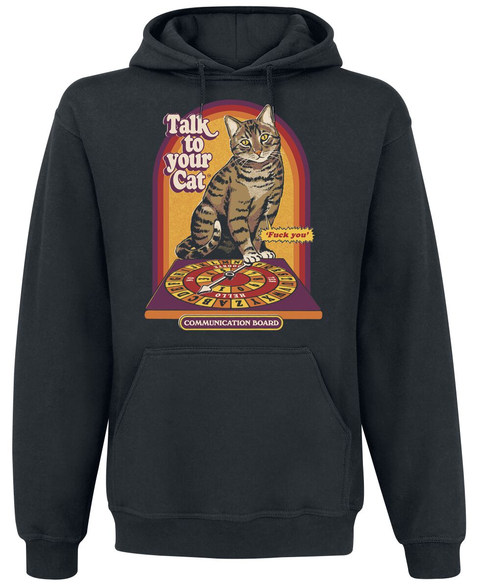 4068143092838 - Talk To Your Cat Kapuzenpullover schwarz in L