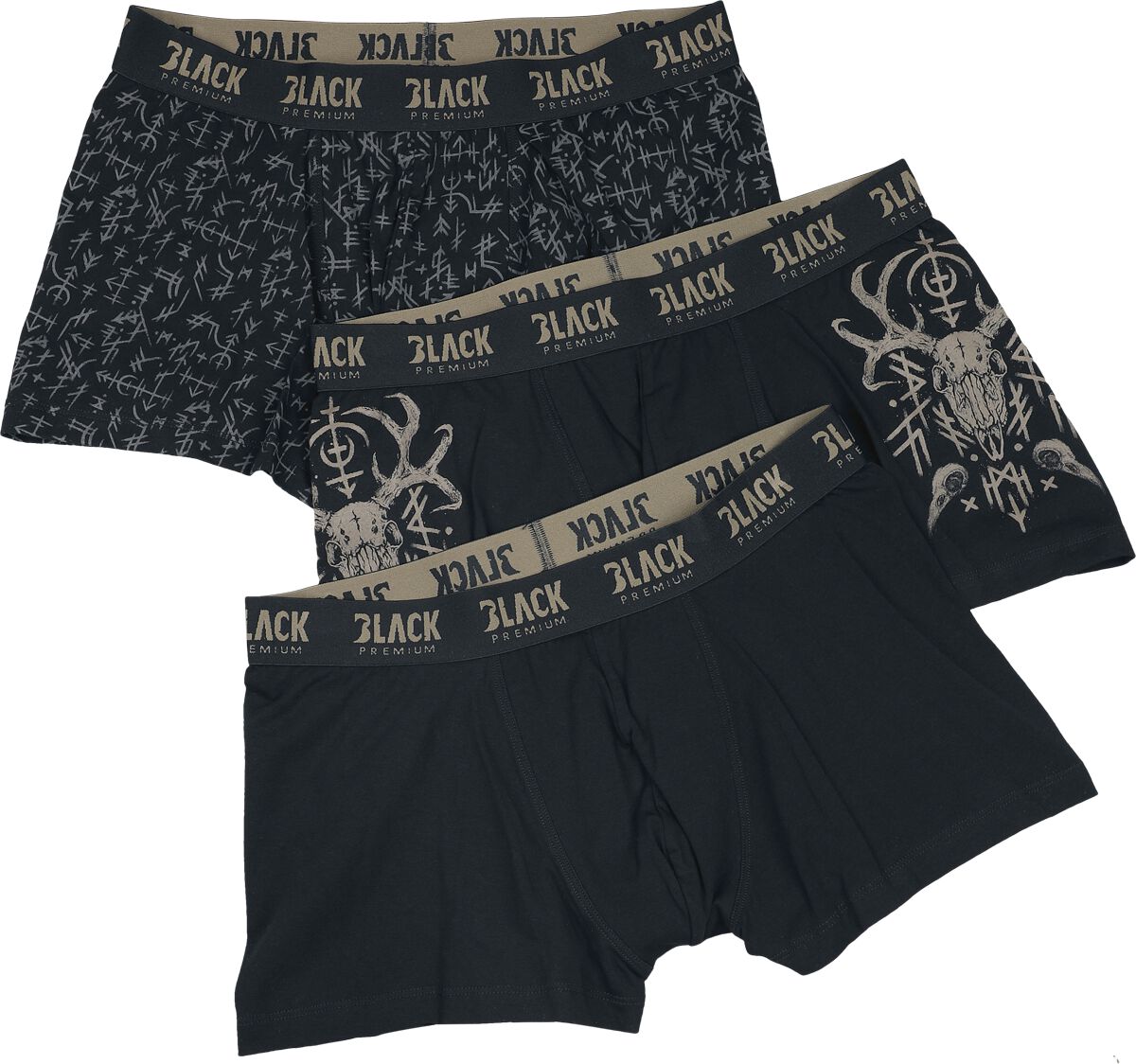 4068143092975 - Celtic fine lines Dreierpack Boxershorts Boxershort schwarz in S