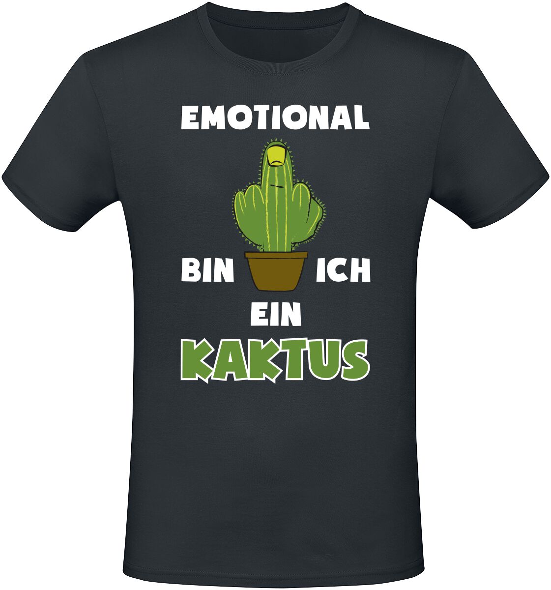 4068143097543 - Emotional bin ich ein Kaktus T-Shirt schwarz in M