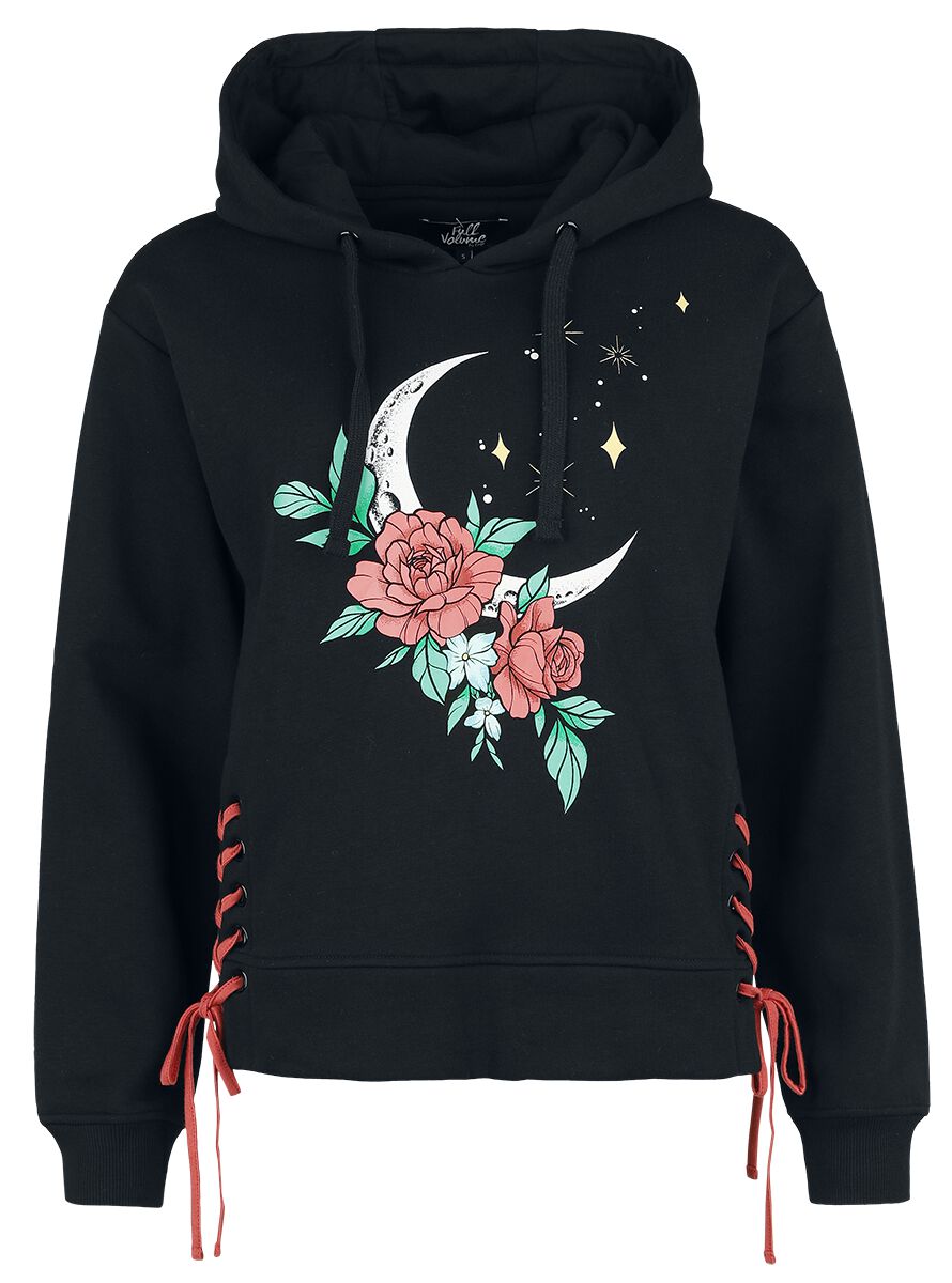 4068143101738 - Hoody With Large Frontprint And Lacing Kapuzenpullover schwarz in M