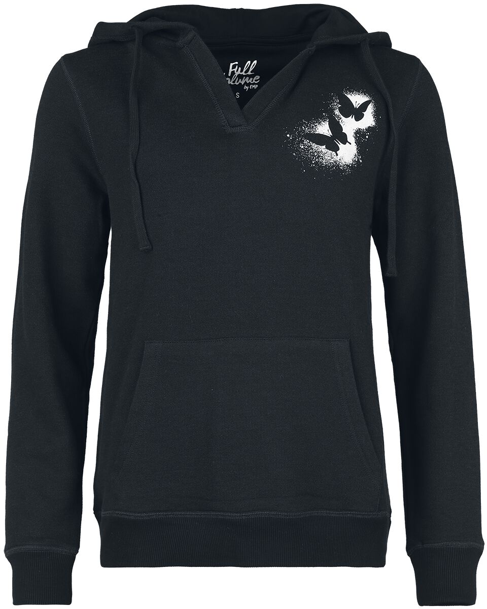 4068143101776 - Hoody With Butterfly Print Kapuzenpullover schwarz in S