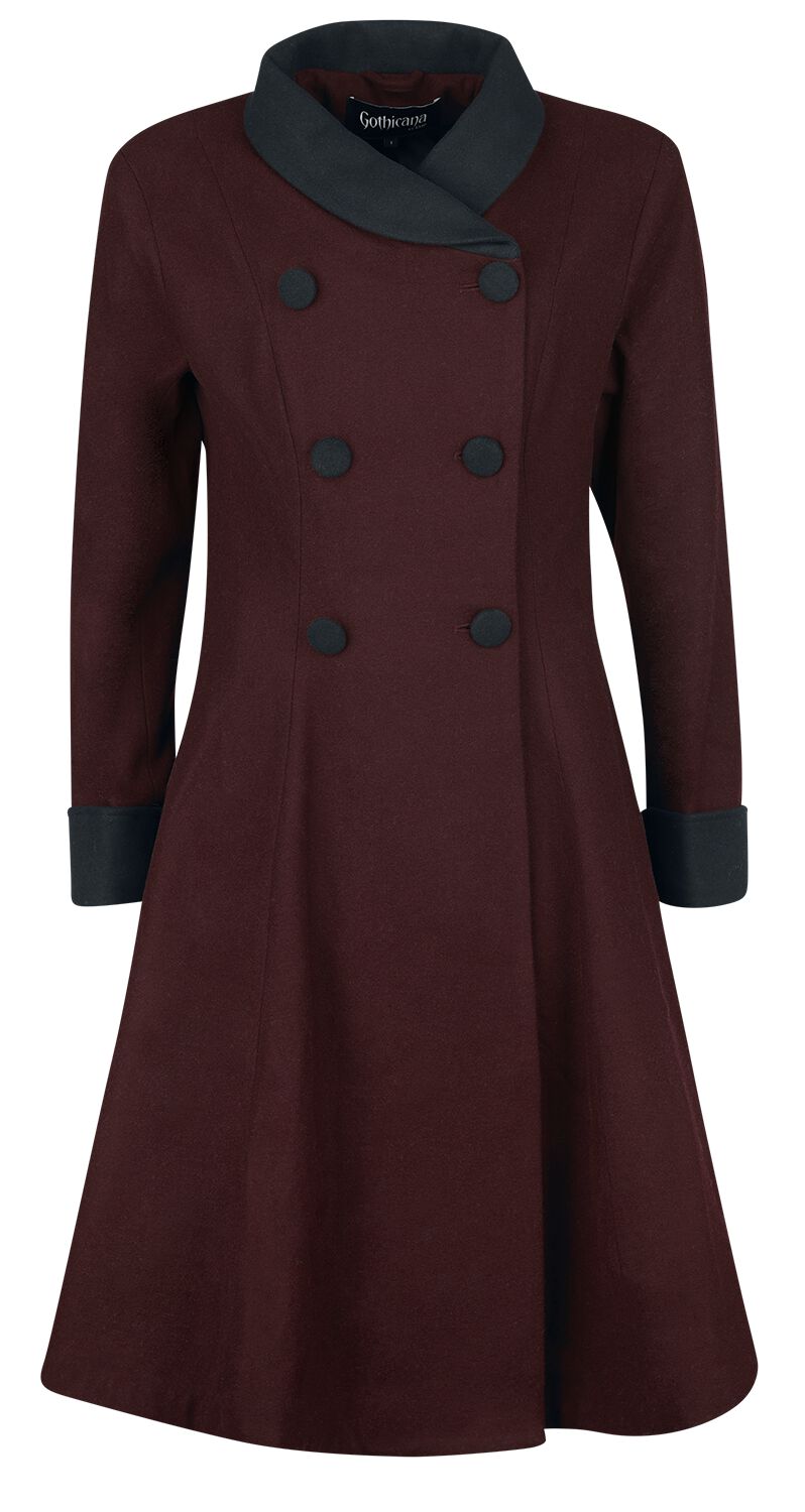 4068143102773 - Ophelia Coat Mantel dunkelrot in XL