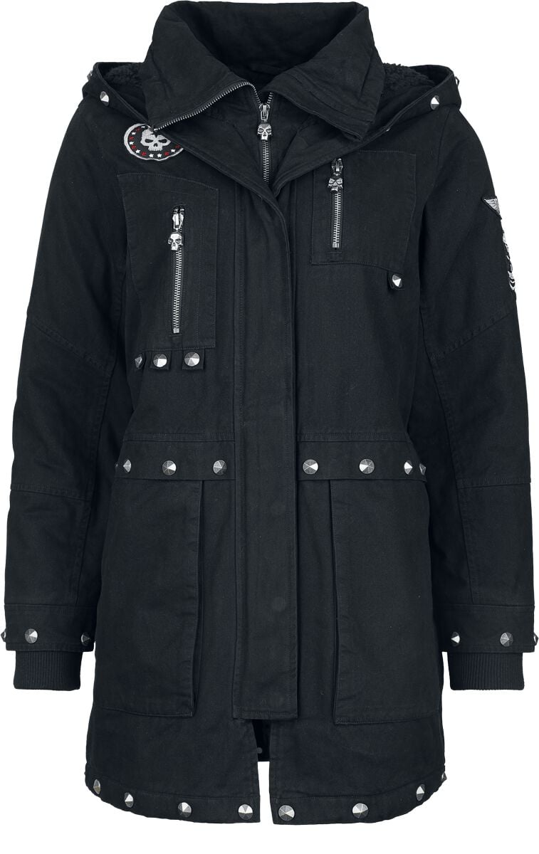 4068143103916 - Winter Jacket With Rounded Pyramid Studs Winterjacke schwarz in S