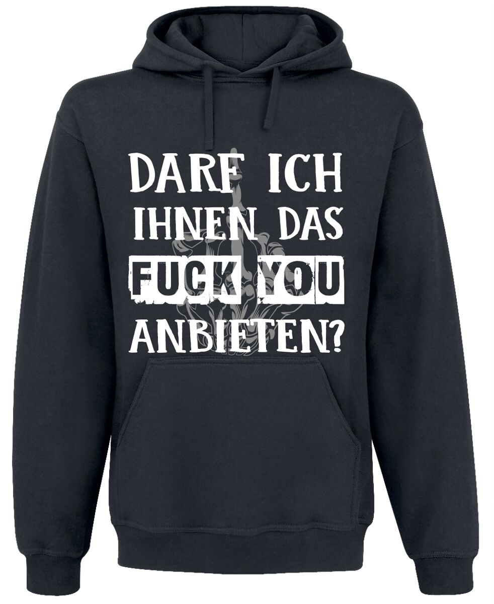 4068143106160 - Darf ich Ihnen das Fuck You anbieten? Kapuzenpullover schwarz in L