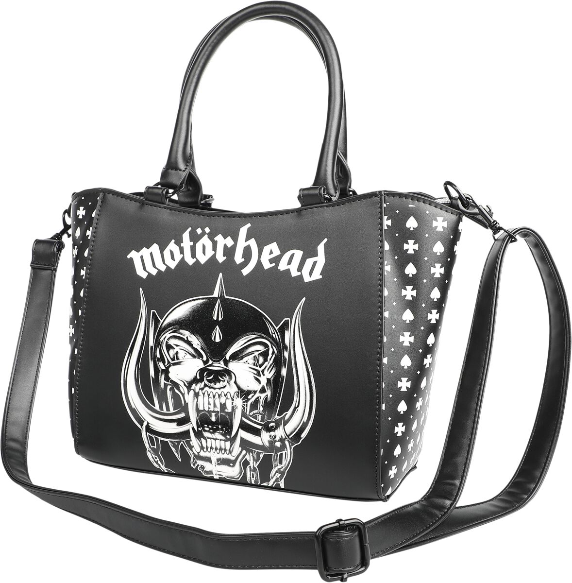 4068143109833 - Snaggletooth Handtasche schwarz weiß