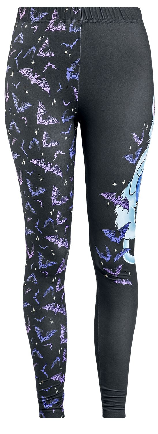 4068143112857 - Leggings With Cat And Bat Print Leggings schwarz in S