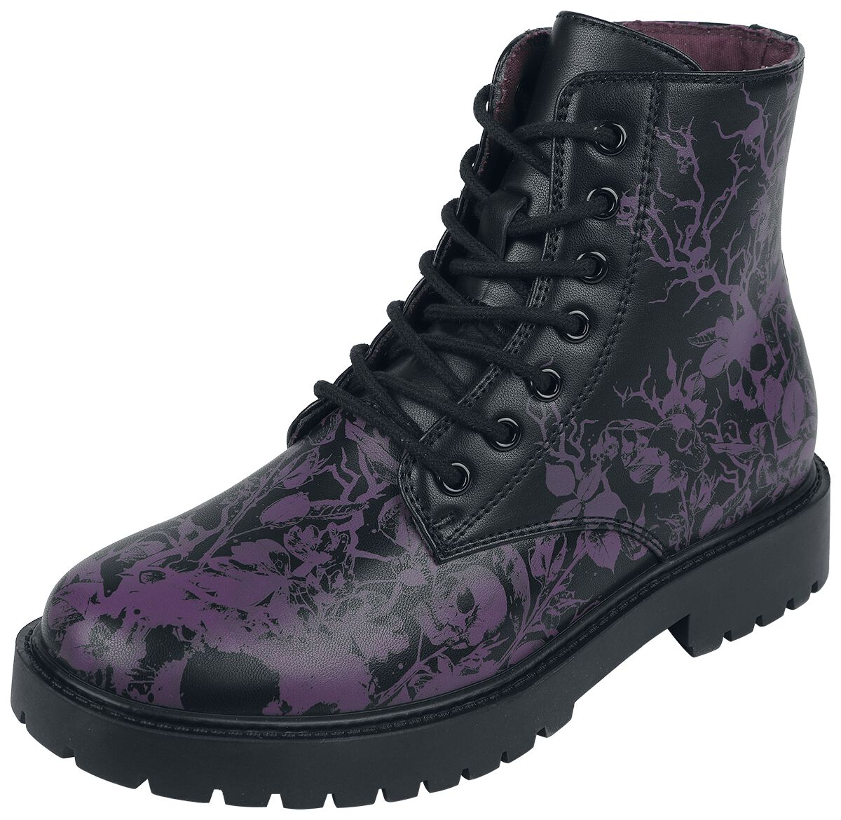 4068143114851 - Boots with Floral Sklull Print Boot schwarz in EU40 4068143114851 - Boots with Floral Sklull Print Boot schwarz in EU40