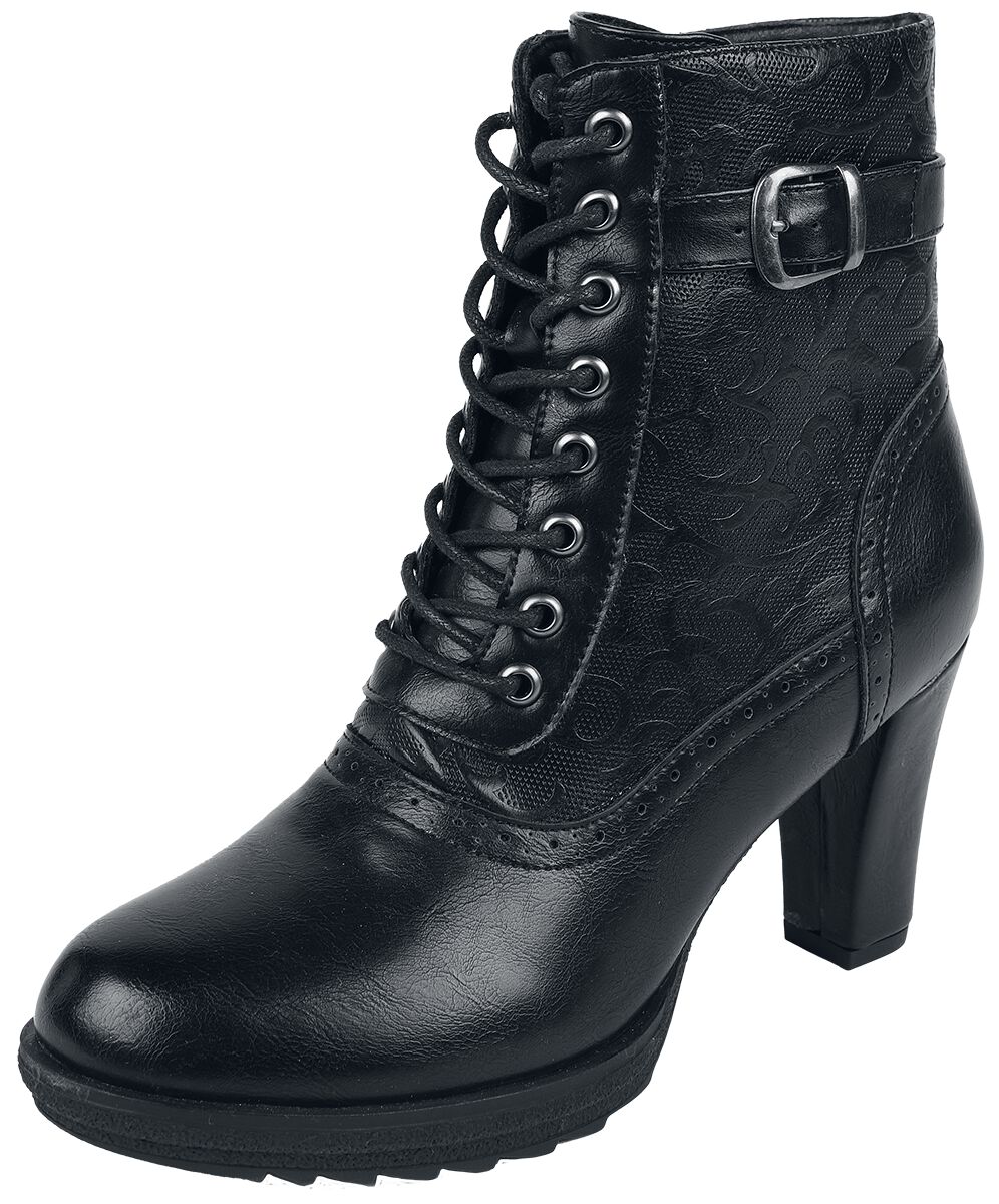 4068143115148 - Lace-Up Boots With Ornaments High Heel schwarz in EU37