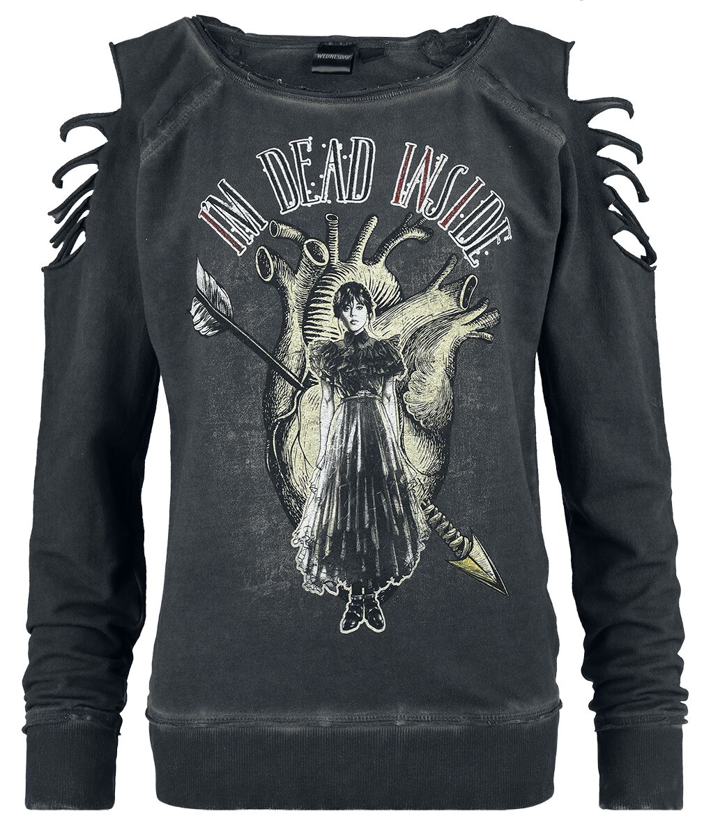 4068143122429 - Im dead inside Sweatshirt dunkelgrau in S