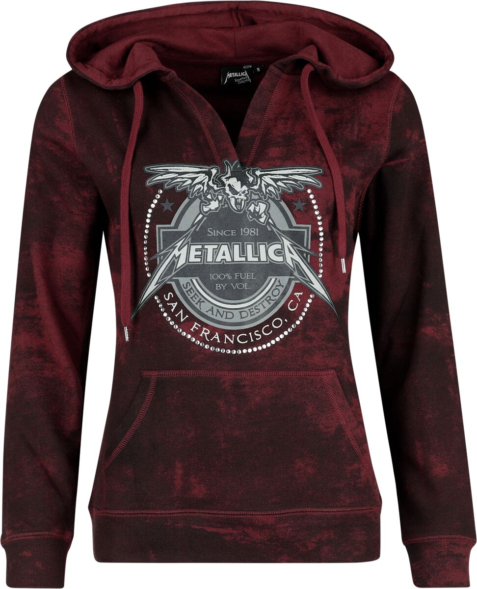 4068143126922 - Metallica EMP Signature Collection Kapuzenpullover rot schwarz in XL