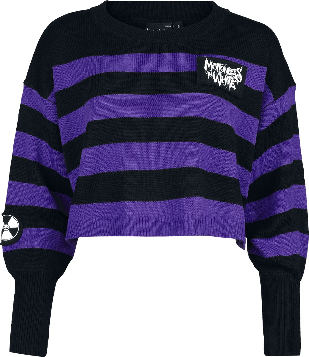 4068143131711 - EMP Signature Collection Strickpullover schwarz lila in L 4068143131711 - EMP Signature Collection Strickpullover schwarz lila in L