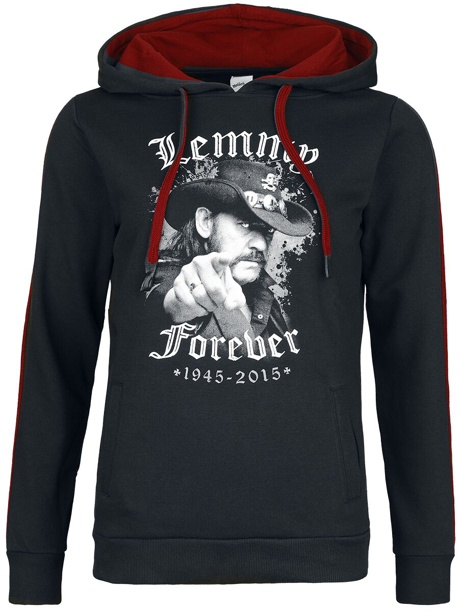 4068143134514 - Lemmy Forever Kapuzenpullover schwarz rot in XS