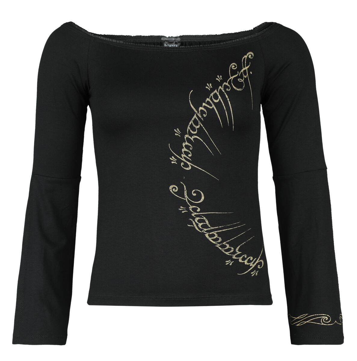 4068143139793 - Ring Inscription Langarmshirt schwarz in S