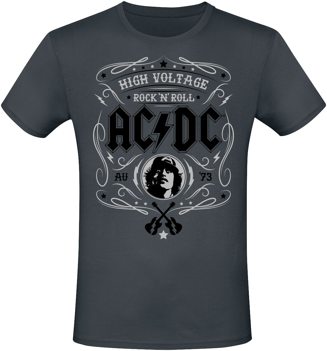 4068143151856 - AC DC High Voltage - Rock N Roll T-Shirt charcoal in S