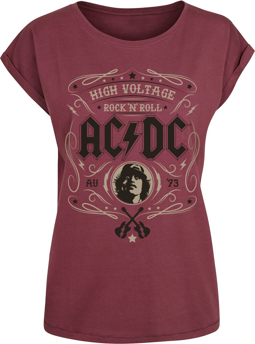 4068143151924 - AC DC High Voltage - Rock N Roll T-Shirt burgund in S