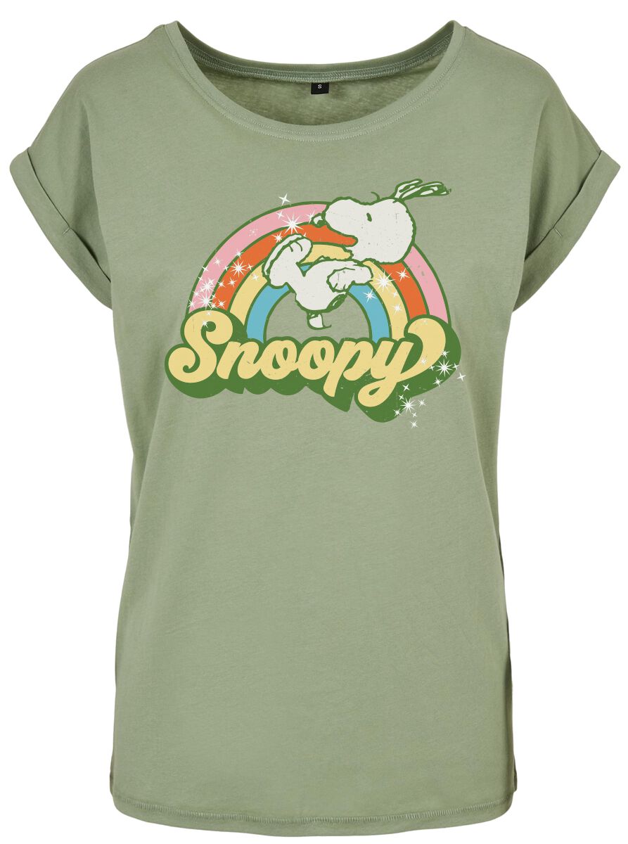 4068143153508 - Snoopy - Retro Rainbow T-Shirt grün in S