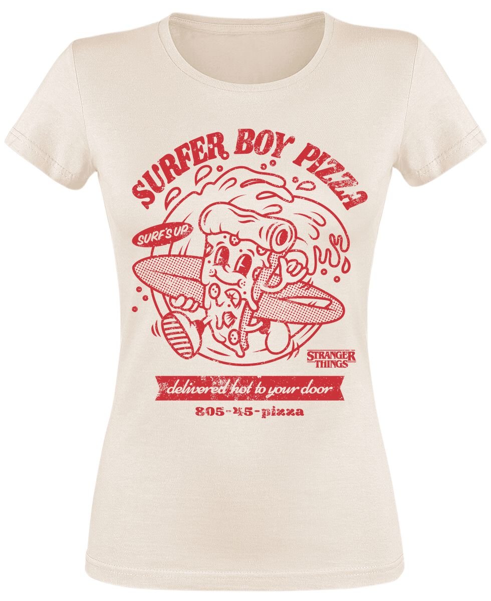 4068143153669 - Surfer Boy Pizza T-Shirt beige in M