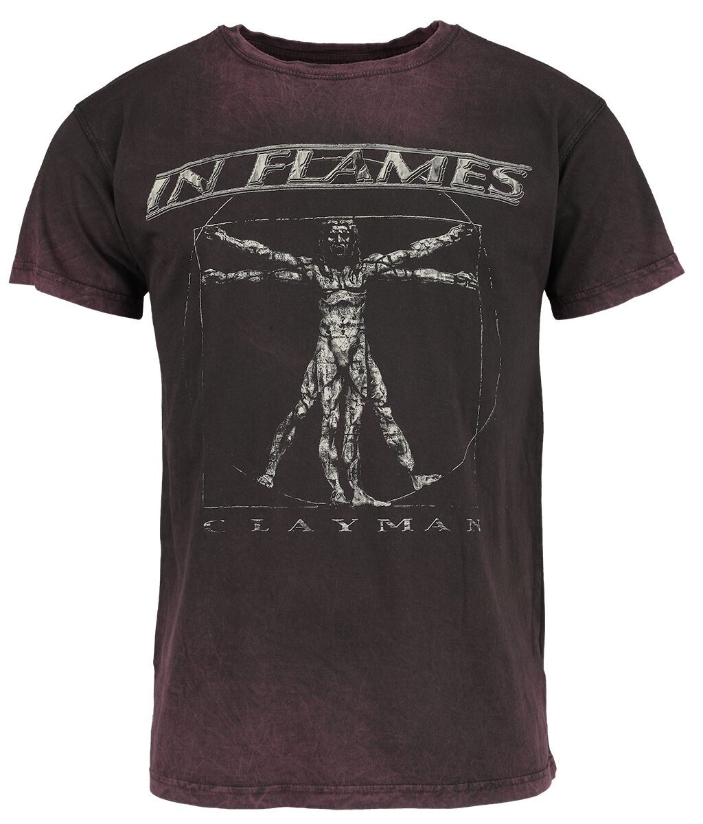 4068143154666 - Clayman Vitruvian T-Shirt dunkelrot in S