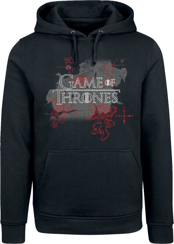 4068143160209 - Westeros Map Kapuzenpullover schwarz in M 4068143160209 - Westeros Map Kapuzenpullover schwarz in M