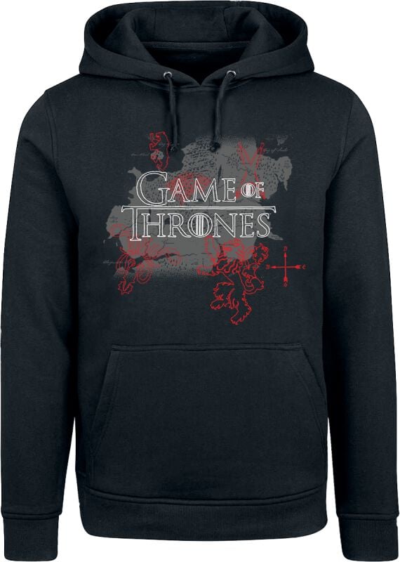 4068143160223 - Westeros Map Kapuzenpullover schwarz in XL