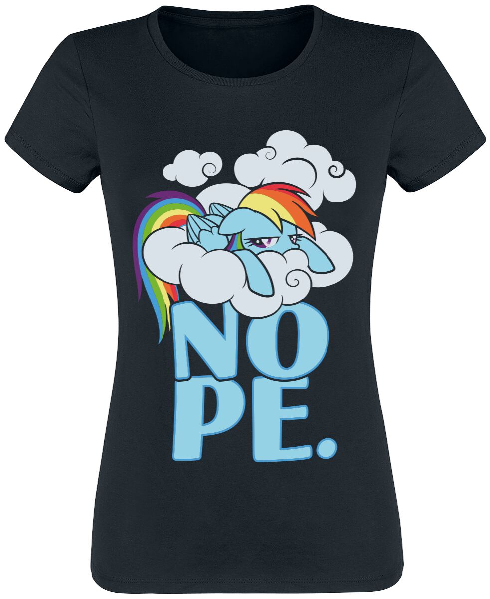 4068143162050 - Rainbow Dash - NOPE T-Shirt schwarz in S