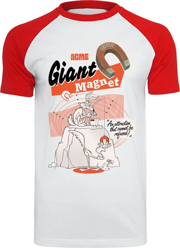 4068143163194 - Wile E Coyote - Giant Magnet T-Shirt rot weiß in XXL