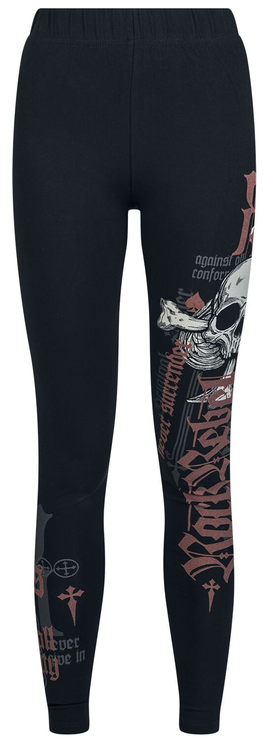 4068143165815 - Leggings with Skull Print Leggings schwarz in S