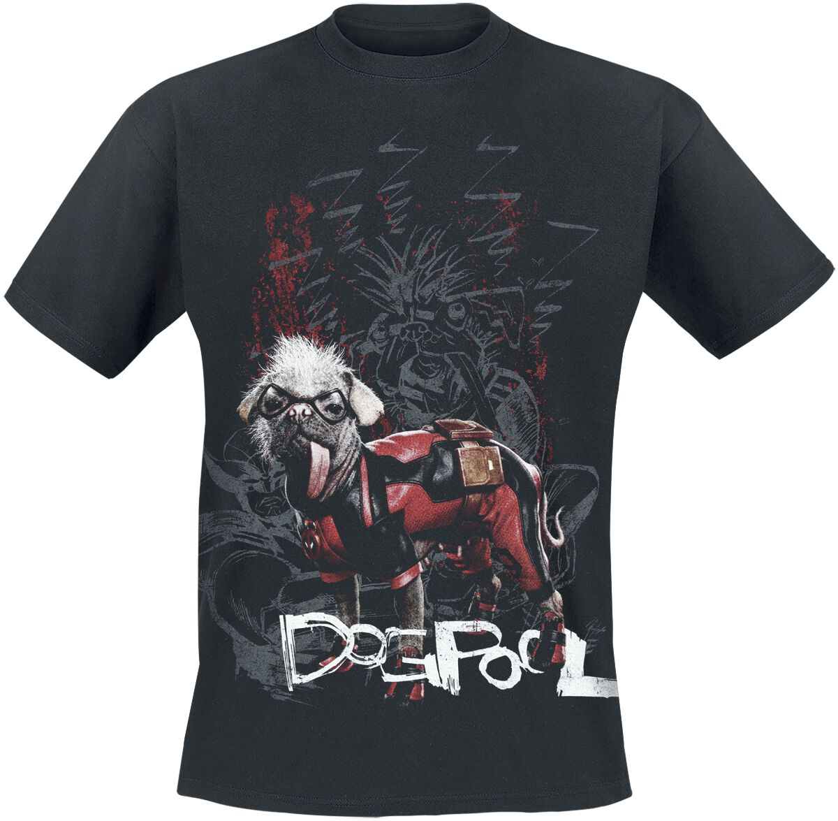 4068143166737 - 3 - Dogpool T-Shirt schwarz in M 4068143166737 - 3 - Dogpool T-Shirt schwarz in M