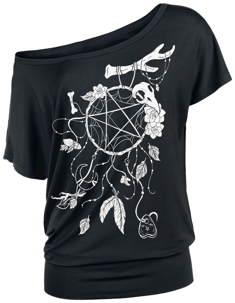 4068143167321 - T-Shirt With Dream Catcher Print T-Shirt schwarz in S