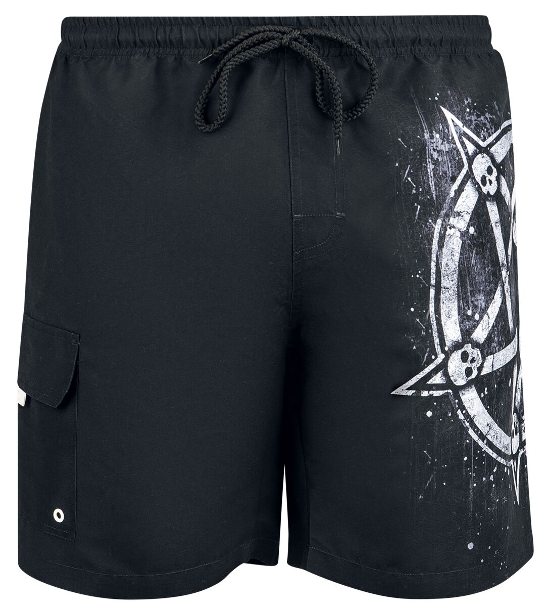4068143167383 - Swim Short With Pentagram Print Badeshort schwarz in L 4068143167383 - Swim Short With Pentagram Print Badeshort schwarz in L