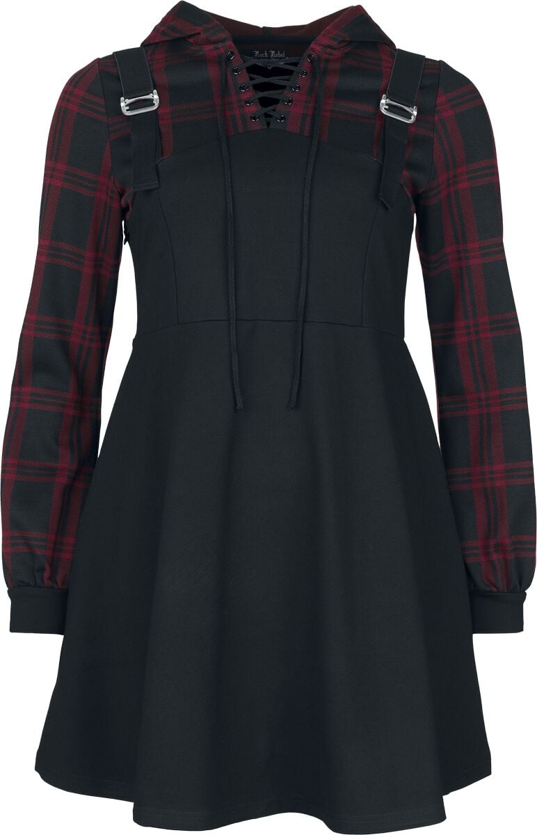 4068143171342 -  Kurzes Kleid schwarz rot in S