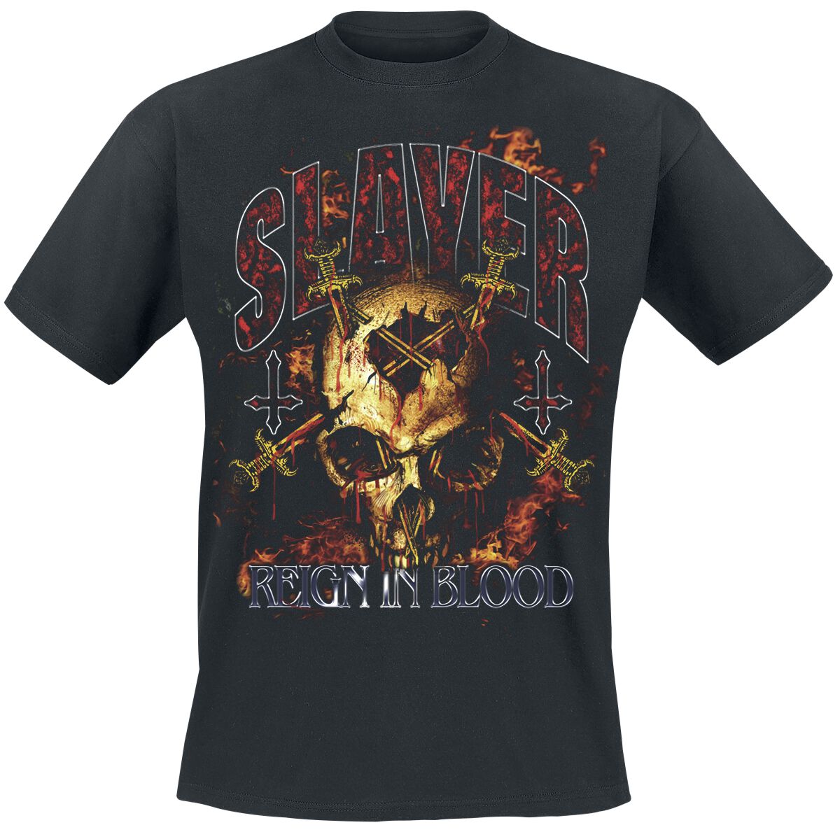 4068143173735 - Reign Sword Skull T-Shirt schwarz in S