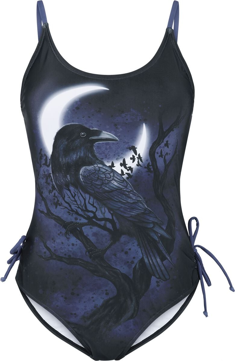 4068143174800 - Swimsuit With Moon And Raven Badeanzug schwarz in XL