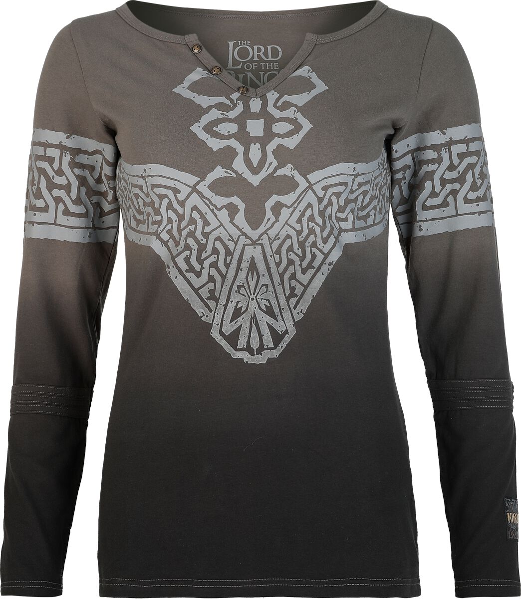 4068143175708 - Khazad-Dûm Langarmshirt grau in XL