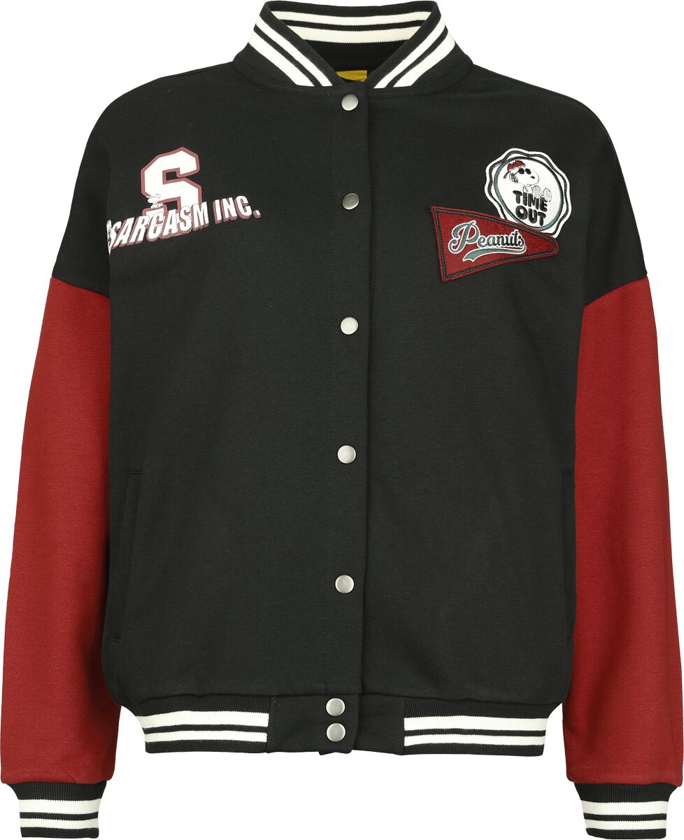 4068143177016 - Good Grief Collegejacke schwarz rot in XL 4068143177016 - Good Grief Collegejacke schwarz rot in XL