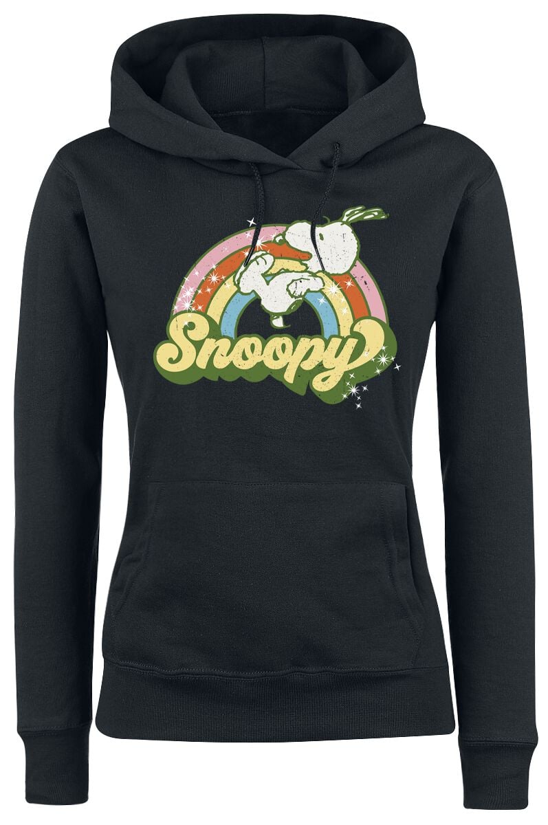 4068143177870 - Rainbow Snoopy Kapuzenpullover schwarz in S