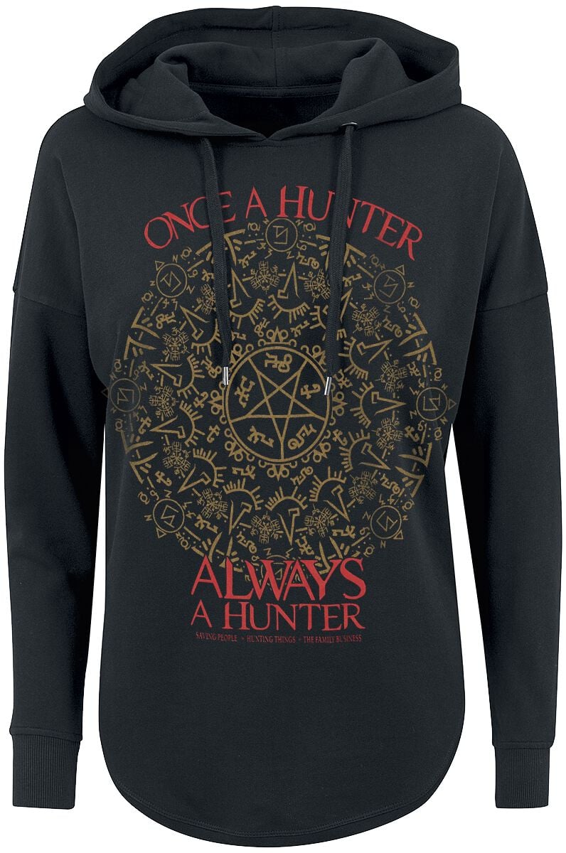 4068143177986 - Once A Hunter Always A Hunter Kapuzenpullover schwarz in S