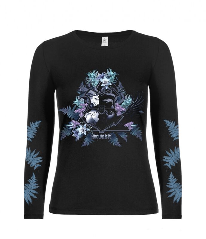 4068143179836 - Hogwarts Langarmshirt schwarz in M