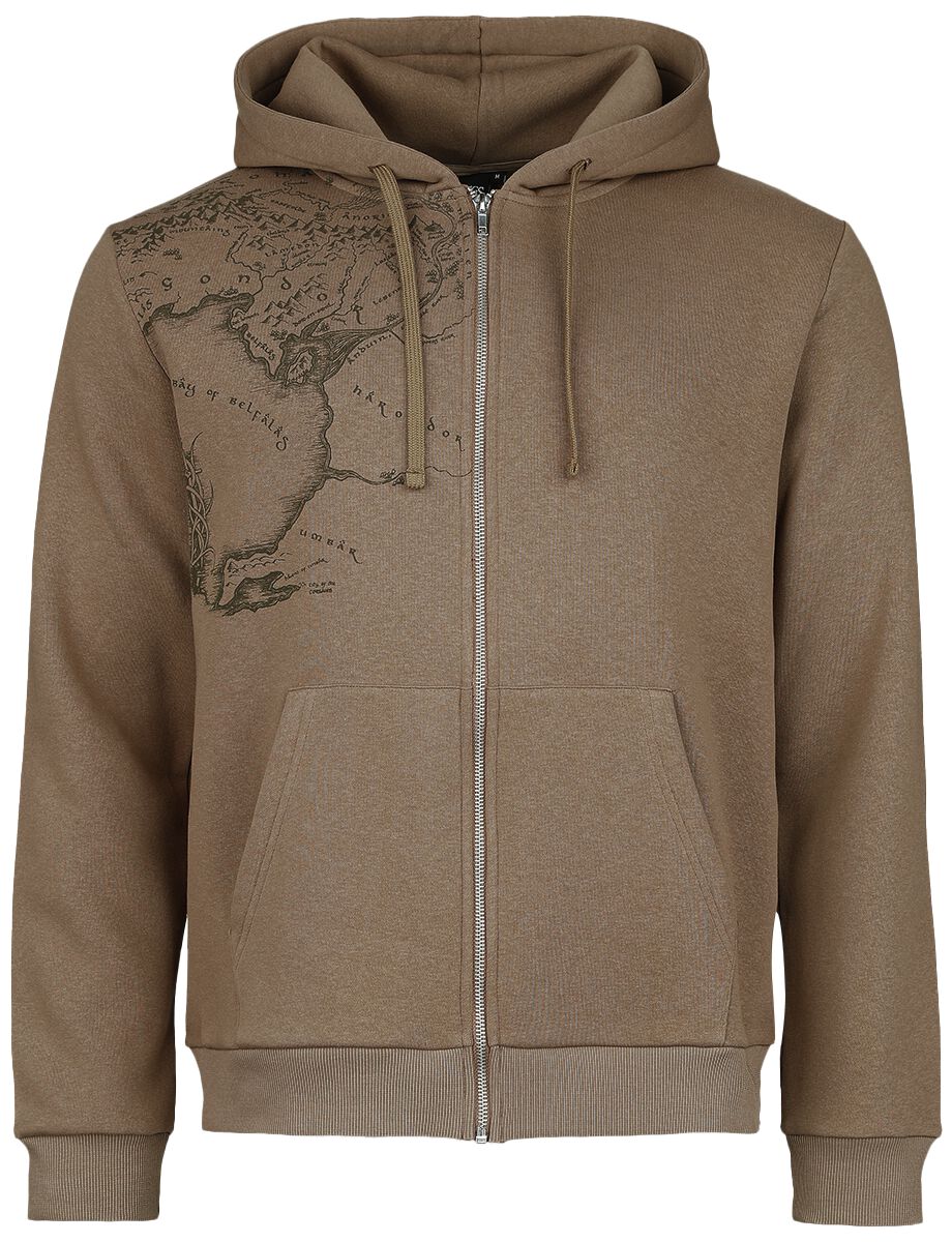 4068143180023 - Rohan Gondor Map Kapuzenjacke hellbraun in XL