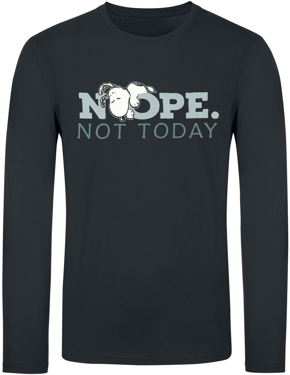 4068143180481 - Nope Not Today - Snoopy Langarmshirt schwarz in M