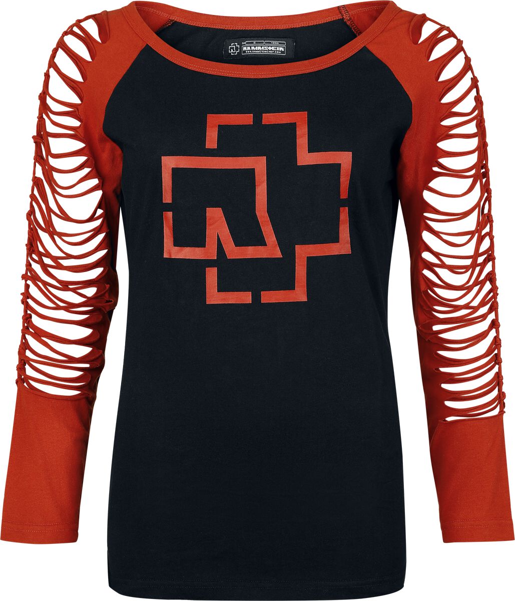 4068143183239 - Rotes Licht Langarmshirt schwarz rot in 3XL 4068143183239 - Rotes Licht Langarmshirt schwarz rot in 3XL