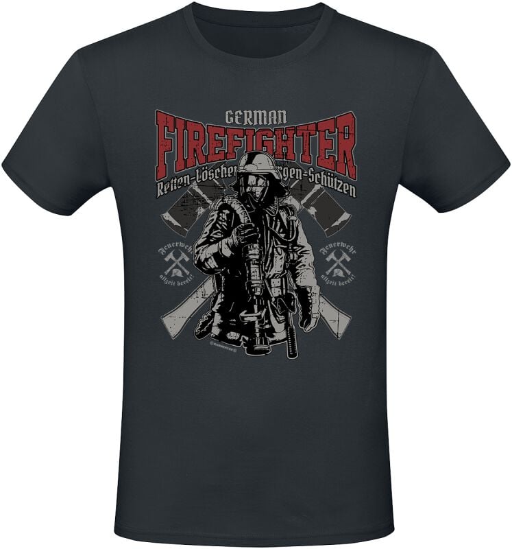 4068143185400 - German Firefighter T-Shirt schwarz in M