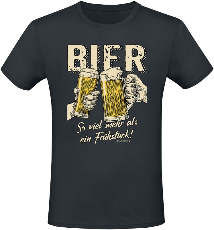 4068143185509 - Bier - So viel mehr als ein Frühstück! T-Shirt schwarz in M