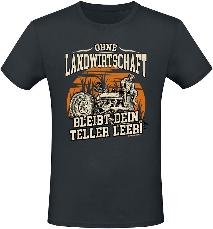 4068143186032 - Ohne Landwirtschaft bleibt dein Teller leer! T-Shirt schwarz in XXL