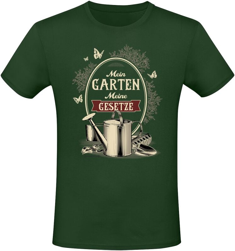 4068143186506 - Mein Garten - Meine Gesetze! T-Shirt grün in M