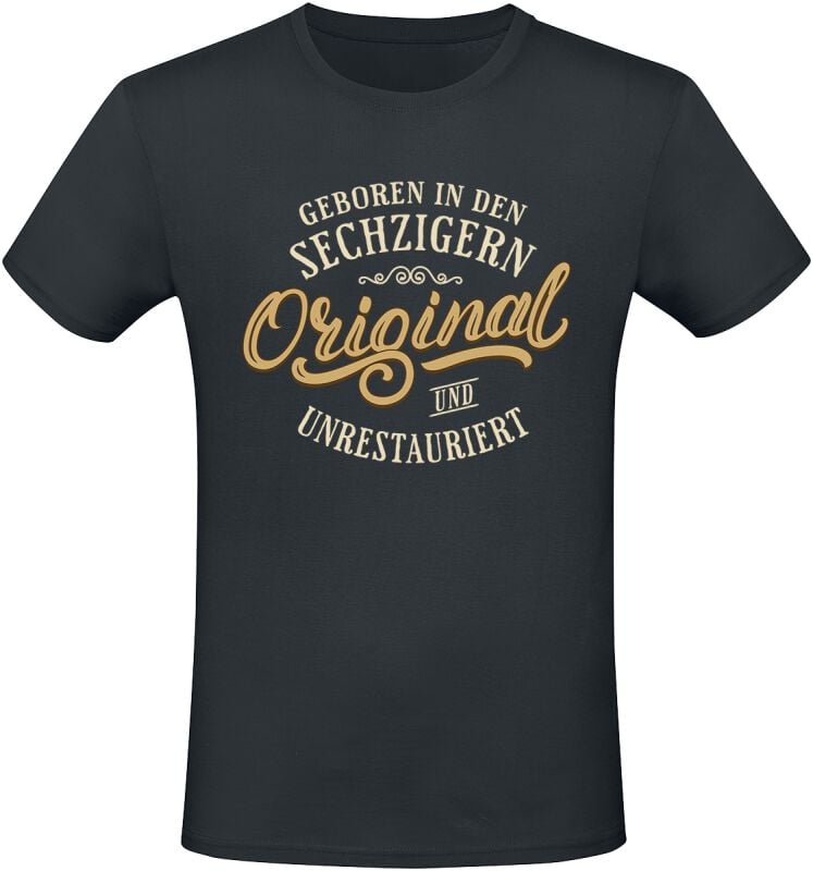 4068143189330 - Geboren in den Sechzigern - original und unrestauriert T-Shirt schwarz in M